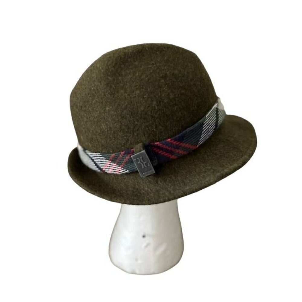 BILLIONARE Bucket Hat Made in Italy 100% Wool Hunter Green